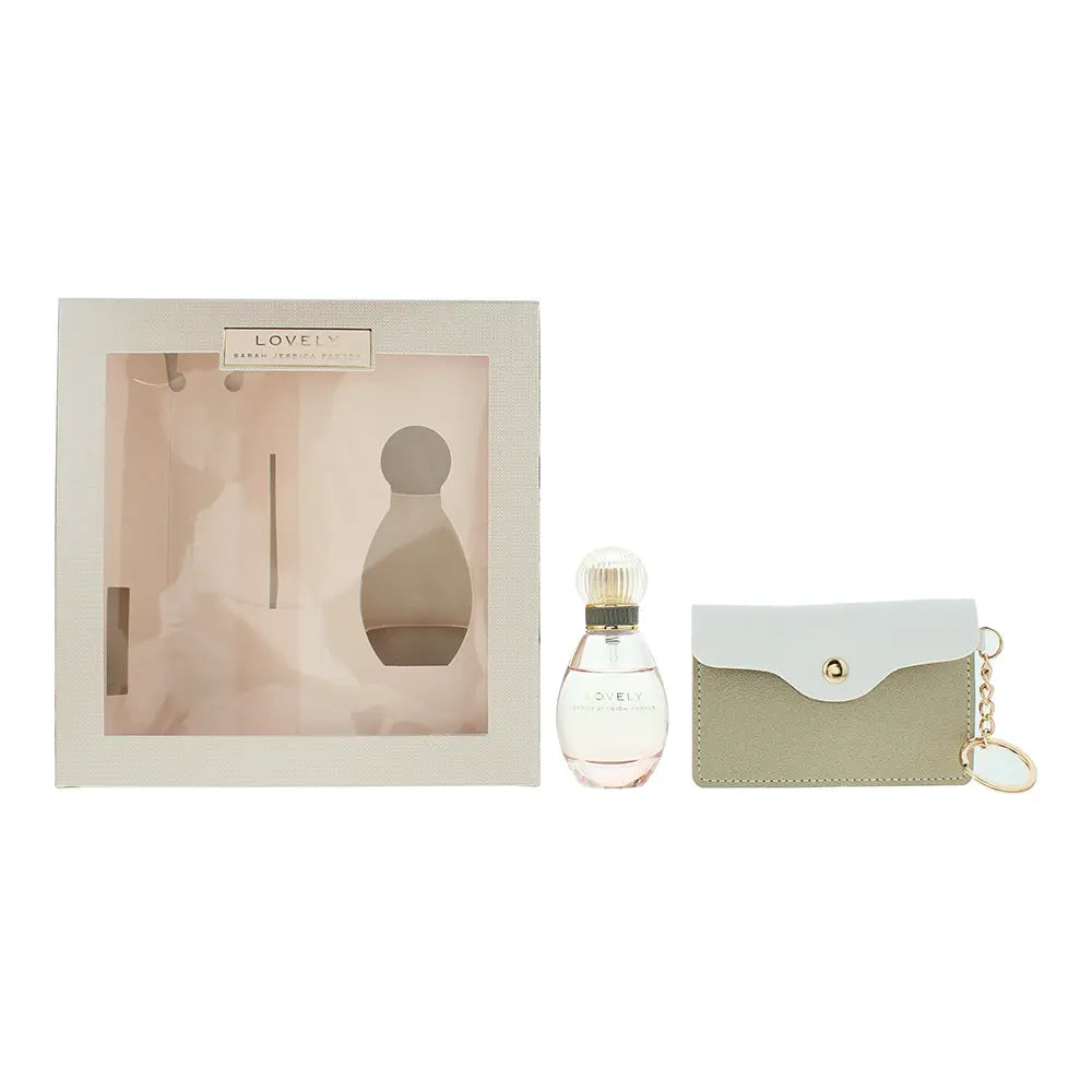 SJP LOVELY 2 PC GIFT SET - 30ML EDP SPRAY WITH  GOLD PURSE KEYRING