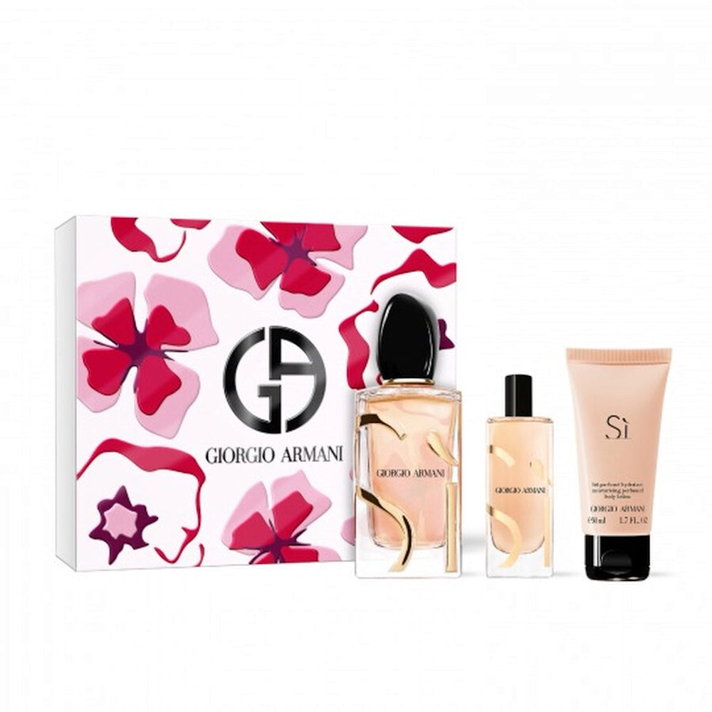 ARMANI SI SET: EDP SPRAY 100ML + EDP 15ML + BL 50ML