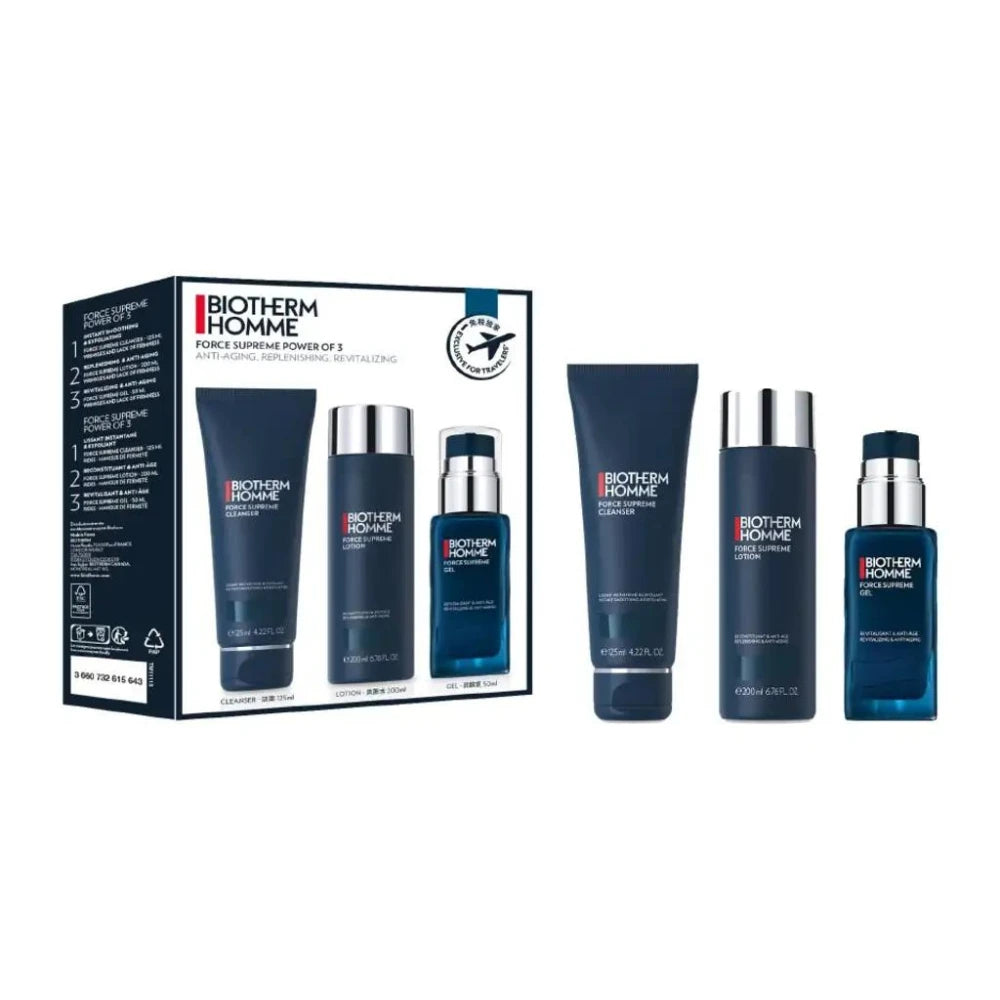 BIOTHERM SET: CLEANSER 125ML + LOTION 200ML + GEL 50ML