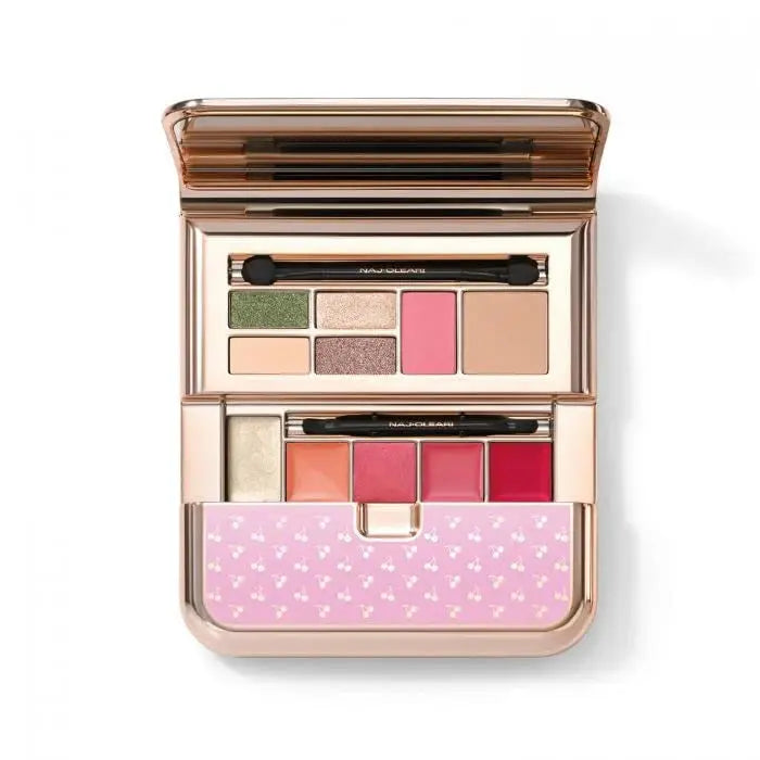 NAJ-OLEARI LA POSTINA ROSA SET: POWDER BLUSH + POWER BRONZER + CREAM HIGHLIGHTENER +  4 EYESHADOWS + BRUSH + LOP GLOSS + 3 LIPSTICKS