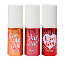 BENEFIT TINT SET: CHACHATINT CHEEK & LIP STAIN ORANGE 6ML + RED 6ML +  FIERY RED 6ML