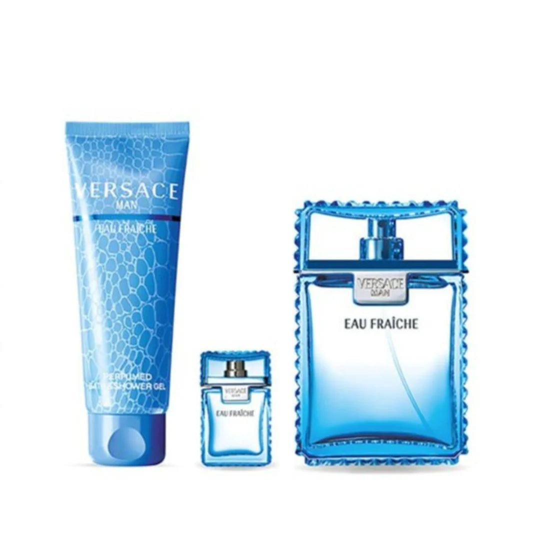 VERSACE EAU FRAICHE SET: EDT 100ML + SHOWER GEL 150ML +  + EDT 5ML