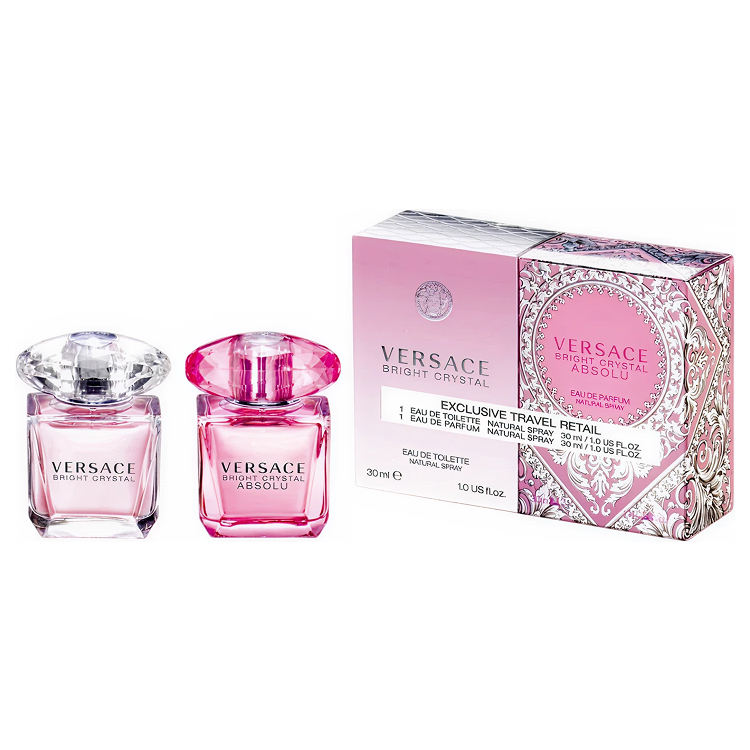 VERSACE BRIGHT CRYSTAL + ABSOLU DUO EDP SPRAY 30ML x 2