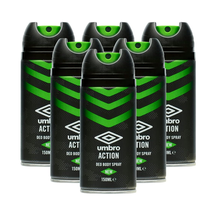 UMBRO 6 X DEO.SPRAY ACTION 150ML