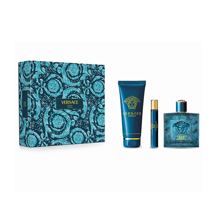 VERSACE EROS SET: EDP SPRAY 100ML + SG 150ML + EDP SPRAY 10ML
