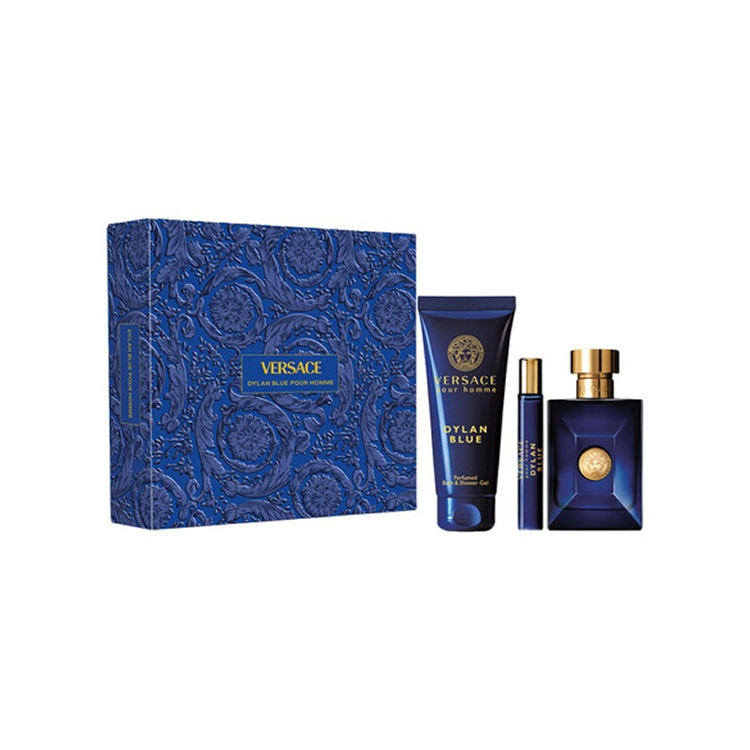 VERSACE DYLAN BLUE SET: EDT SPRAY 100ML + SG 150ML + EDT SPRAY 10ML