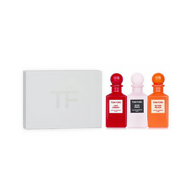 TOM FORD PRIVATE BLEND SET: ROSE PRICK EDP 12ML + LOST CHERRY EDP 12ML + BITTER PEACH EDP 12ML