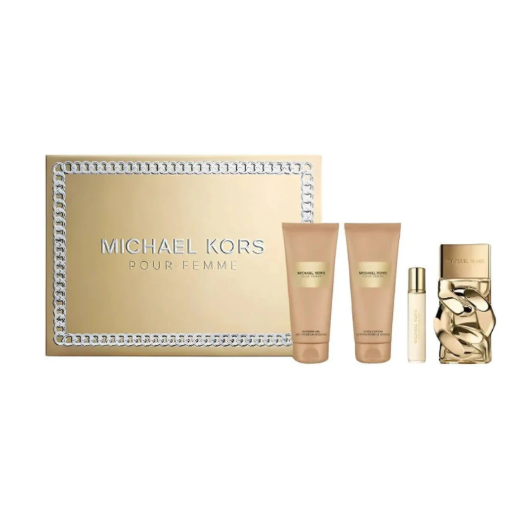 KORS POUR FEMME SET: EDP SPRAY 100ML +  BL 100ML + SG 100ML + EDP 10ML