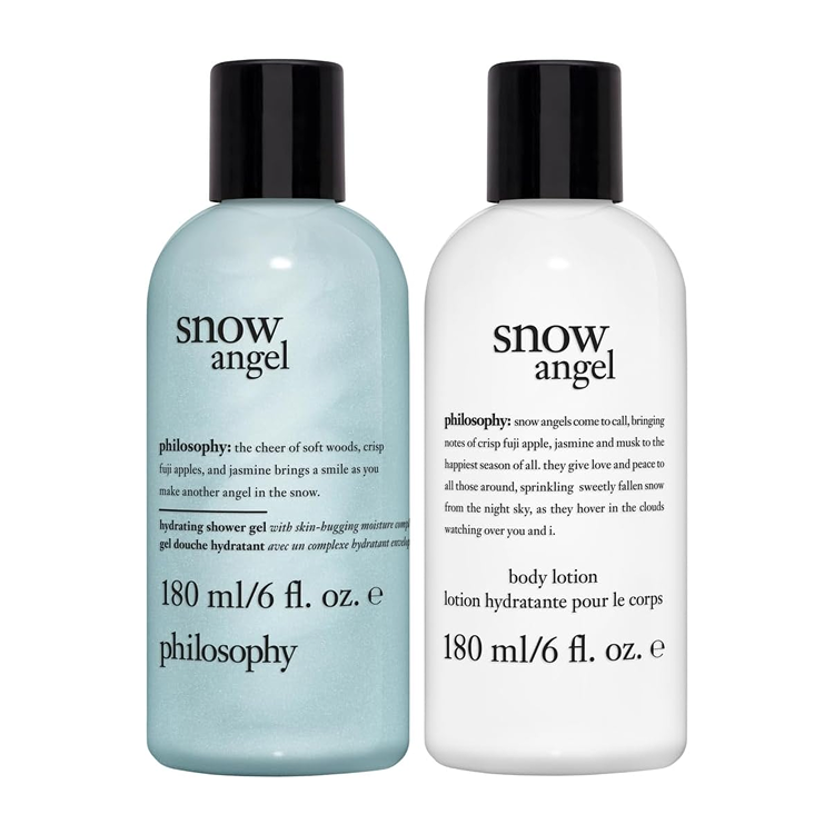 PHILOSOPHY BATH SET: 1 x SNOW ANGEL SHOWER GEL 180ML +  1 x SNOW ANGEL BODY LOTION 180ML
