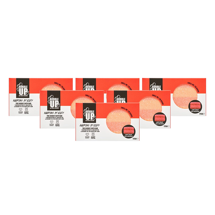 BUBBLE UP 6 X BUBBLY BATH BAR - GINGER & MANDARIN