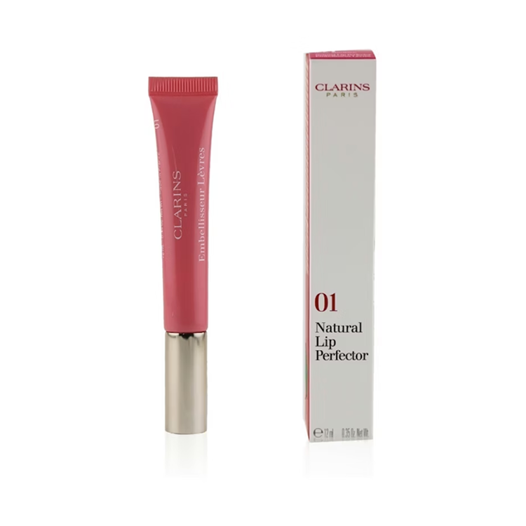 CLARINS NATURAL LIP PERFECTOR GLOSS 12ML - 01 ROSE SHIMMER