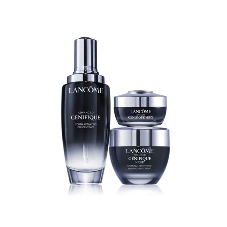 LANCOME GENIFIQUE SET: SERUM 100ML + NIGHT CREAM 50ML  + YOUTH ACTIVATING LIGHT INFUSING EYE CREAM 15ML