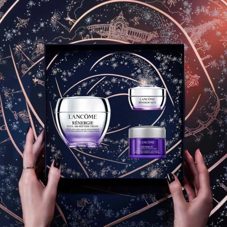 LANCOME RENERGIE SET: PEPTIDE DAY CREAM 50ML + NIGHT CREAM 15ML +  EYE CREAM 15ML