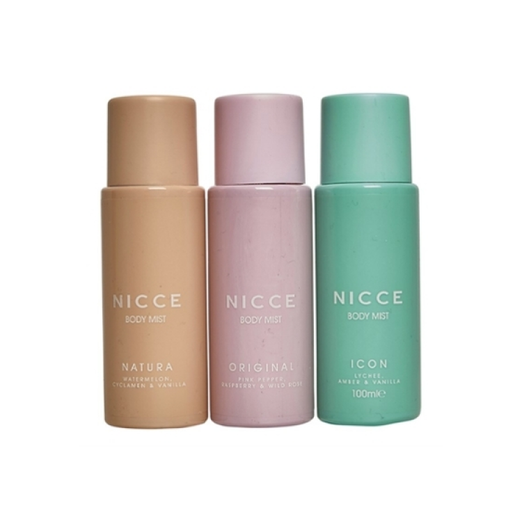 NICCE 3 X 100ML BODY MISTS