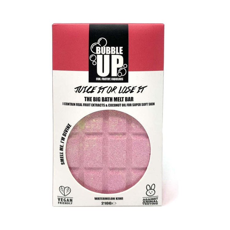 BUBBLEUP BATH OIL MELT BAR - WATERMELON + KIWI