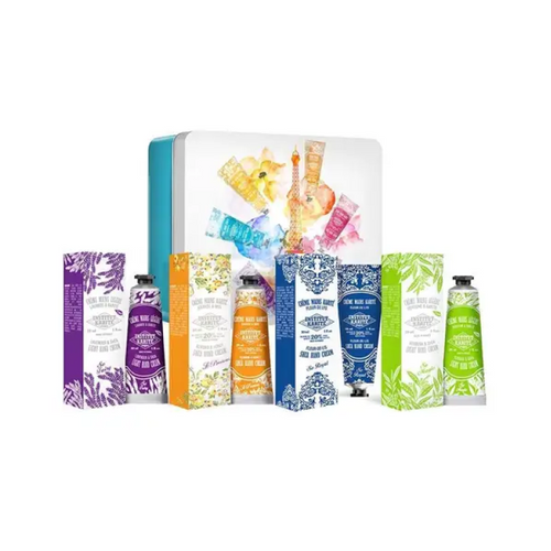 4PC IKP METALLIC METAL BOX - 30ML SHEA HAND CREAMS