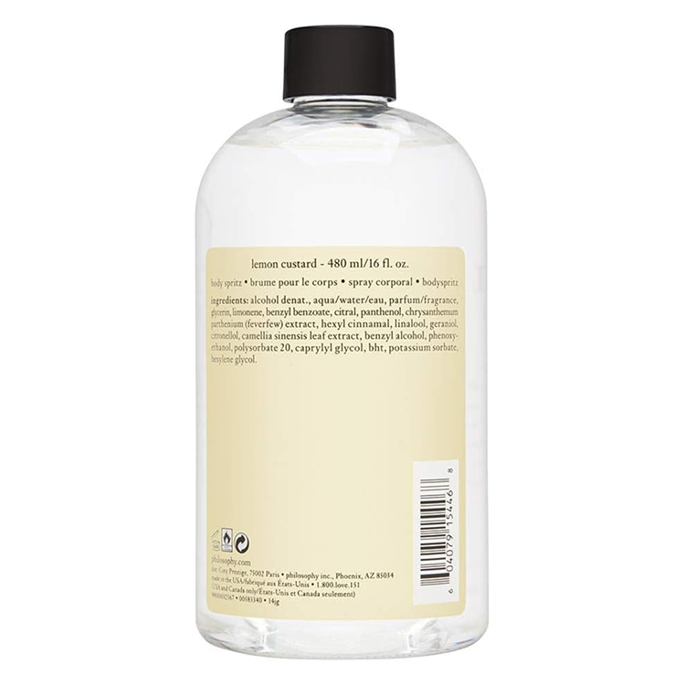 PHILOSOPHY LEMON CUSTARD BODY SPRITZ 480ML - WITH PUMP
