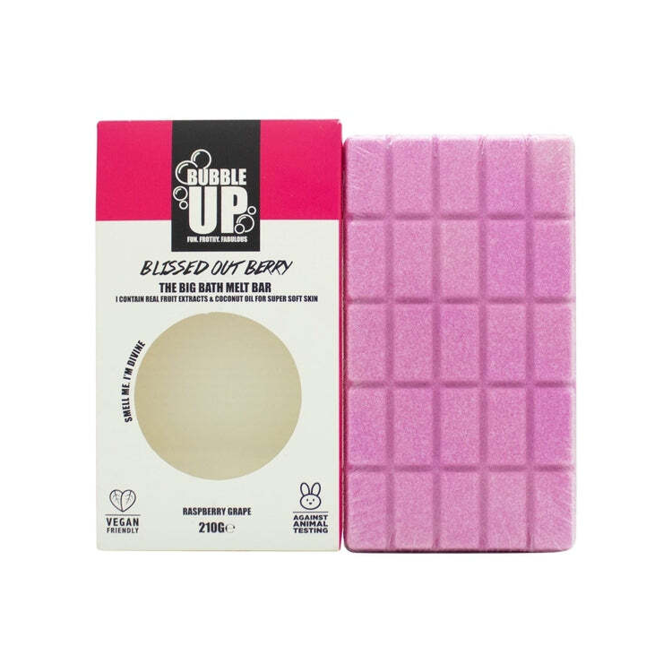 BUBBLEUP BATH OIL MELT BAR - RASPBERRY + GRAPE