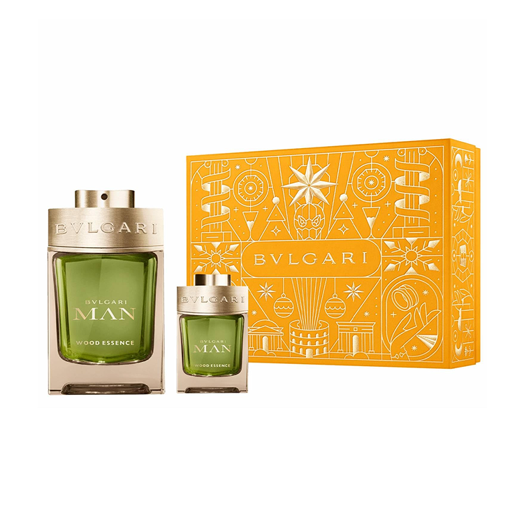 BULGARI MAN WOOD ESSENCE SET: EDP SPRAY 100ML + EDP 15ML