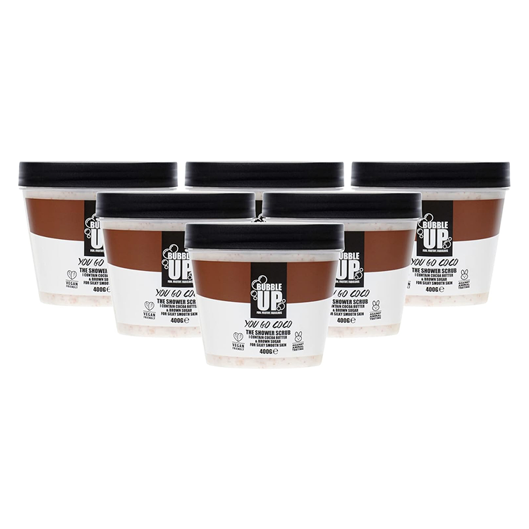BUBBLE UP 6 X SHOWER SCRUB 400G- YOU GO COCO