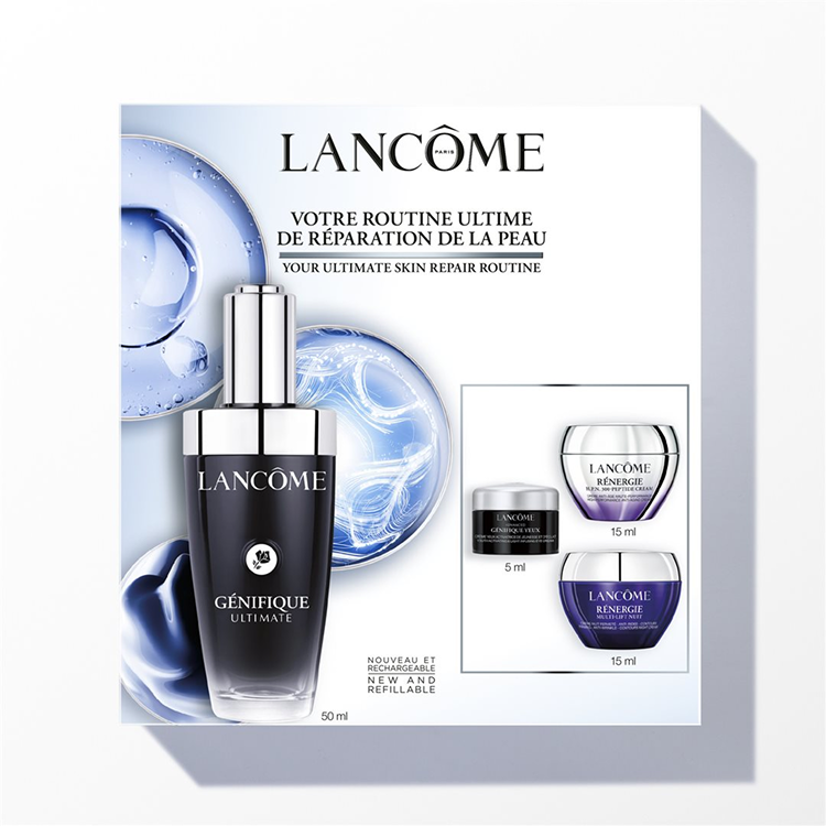 LANCOME SET: RENERGIE NIGHT CREAM 15ML + GENEFIQUE EYE CREAM 5ML + RENERGIE DAY CREAM 15ML +  GENIFIQUE SERUM 50ML