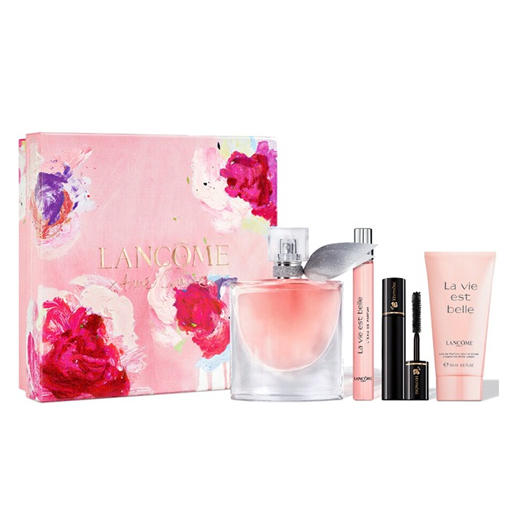 LANCOME LA VIE EST BELLE SET: EDP 50ML + EDP 10ML + BODY LOTION 50ML + HYPNOSE MASCARA NO1 BLACK 2ML