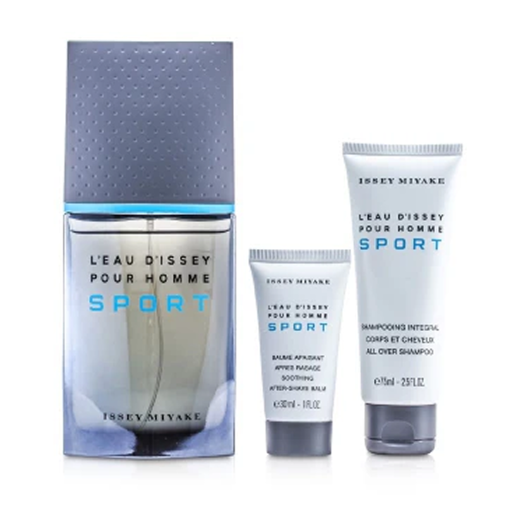 SPORT HOMME EDT SPRAY 100ML & SG 75ML & ASB 30ML