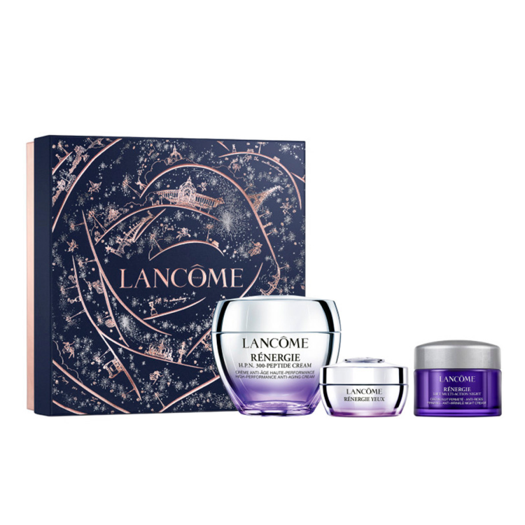 LANCOME RENERGIE SET: PEPTIDE DAY CREAM 50ML + NIGHT CREAM 15ML +  EYE CREAM 15ML