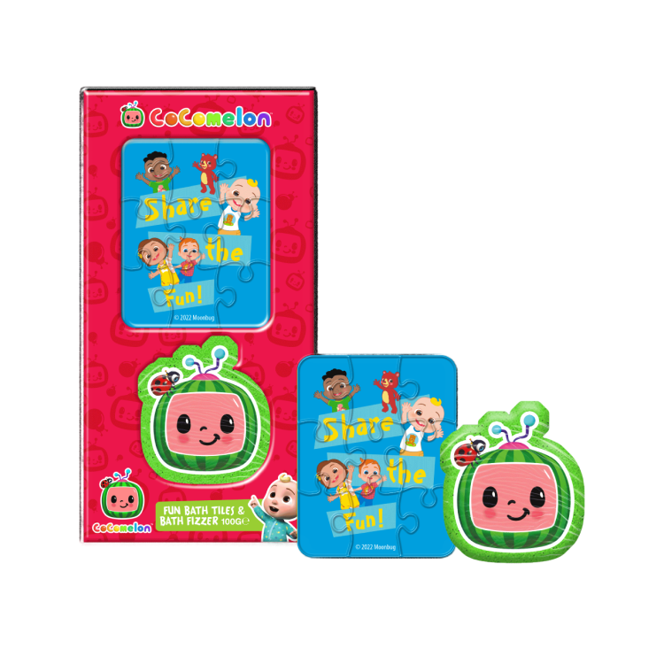 COCOMELON EVA BATH TILES & SHAPED FIZZER