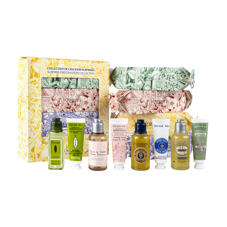 LOCCITANE SET: SHOWER GEL 30ML + HAND CREAM 10ML + SHOWER OIL 35ML + ALMOND HAND CREAM 10ML +  SHEA BUTTER OIL 35ML + SHEA BUTTER HAND CREAM 10ML