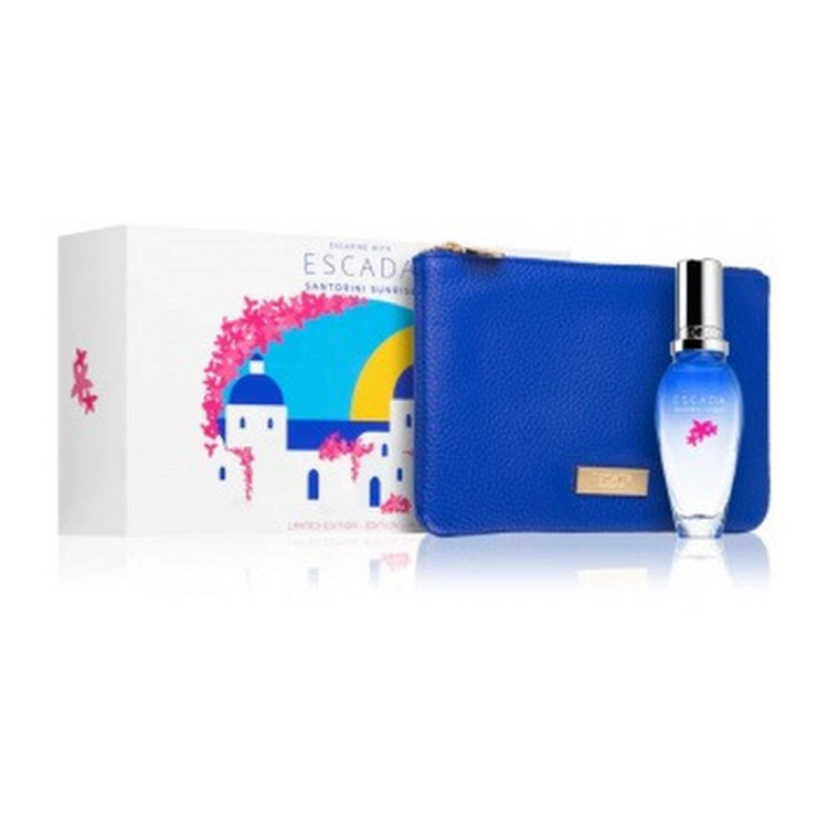 ESCADA SANTORINI SUNRISE SET: EDT SPRAY 30ML + TOILETRY BAG