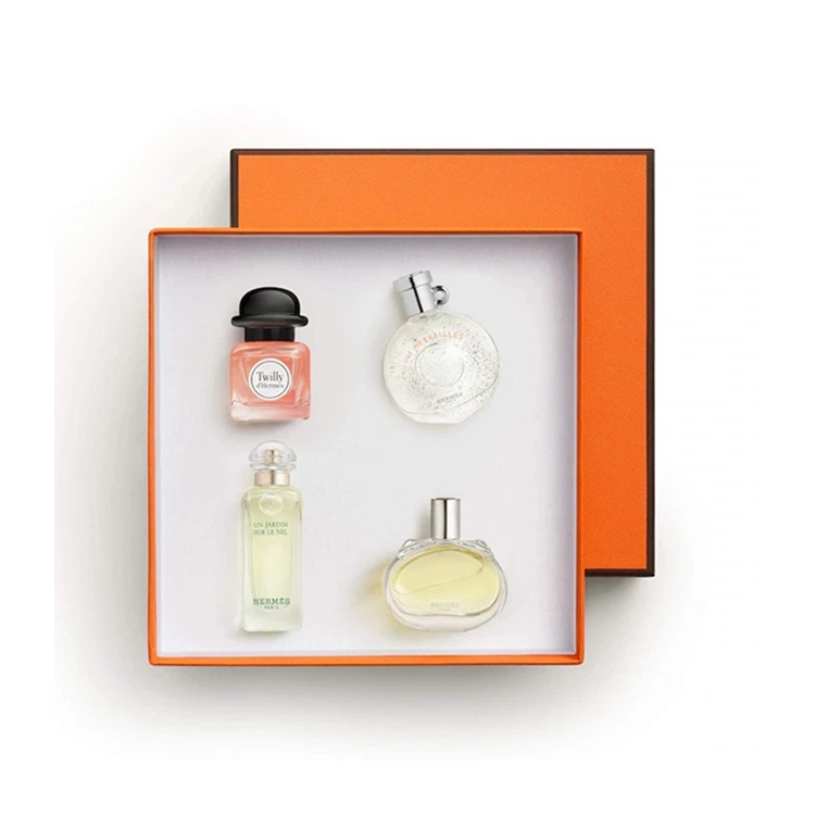 HERMES COFFRET SET: F24 EDP 7.5ML + TWILLY EDP 7.5ML +  UN JARDIN SUR LE NIL EDT 7.5ML + EAU DES EDT 7.5ML