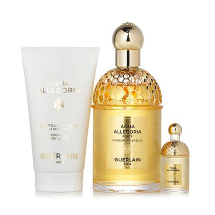 GUERLAIN AQUA ALLEGORIA FORTE MANDARINE BASILIC SET: EDP SPRAY 125ML + 7.5ML + BL 75ML