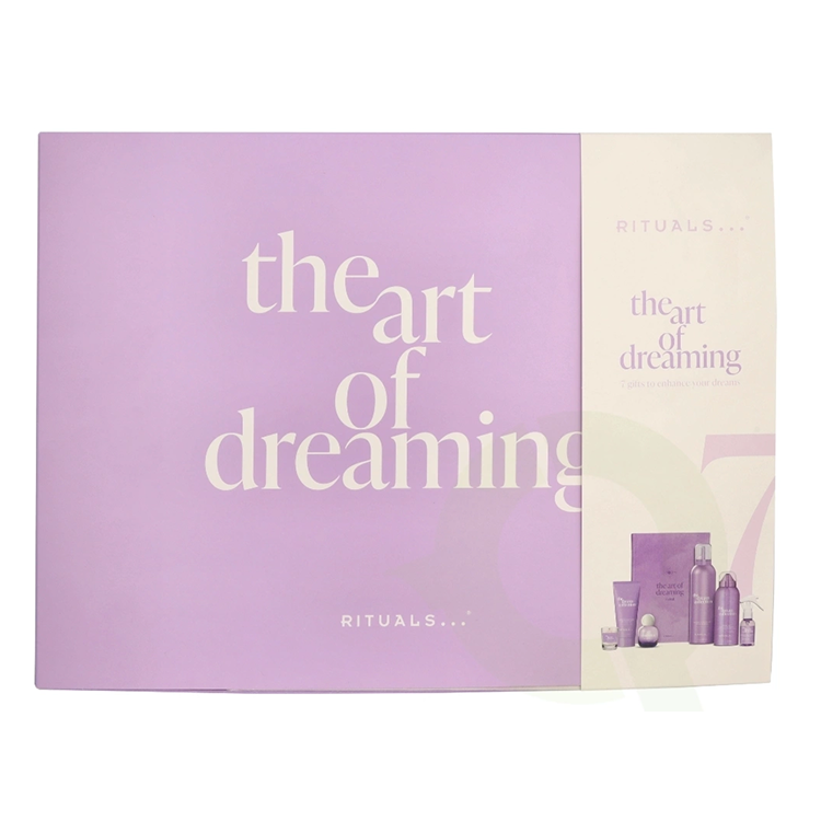 RITUALS DREAM SET: FOAMING SHOWER GEL 200ML + BODY CREAM 100ML + BODY LOTION MOUSSE 150ML + JOURNAL 600G + HOME PERFUME 50ML + EDP 15ML + CANDLE 25G