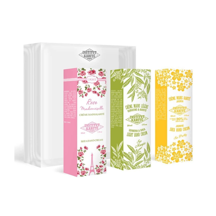 TRAVEL KIT - 3 X SHEA HAND CREAM (JASMINE, VERBENA LIGHT ROSE MADEMOISELLE