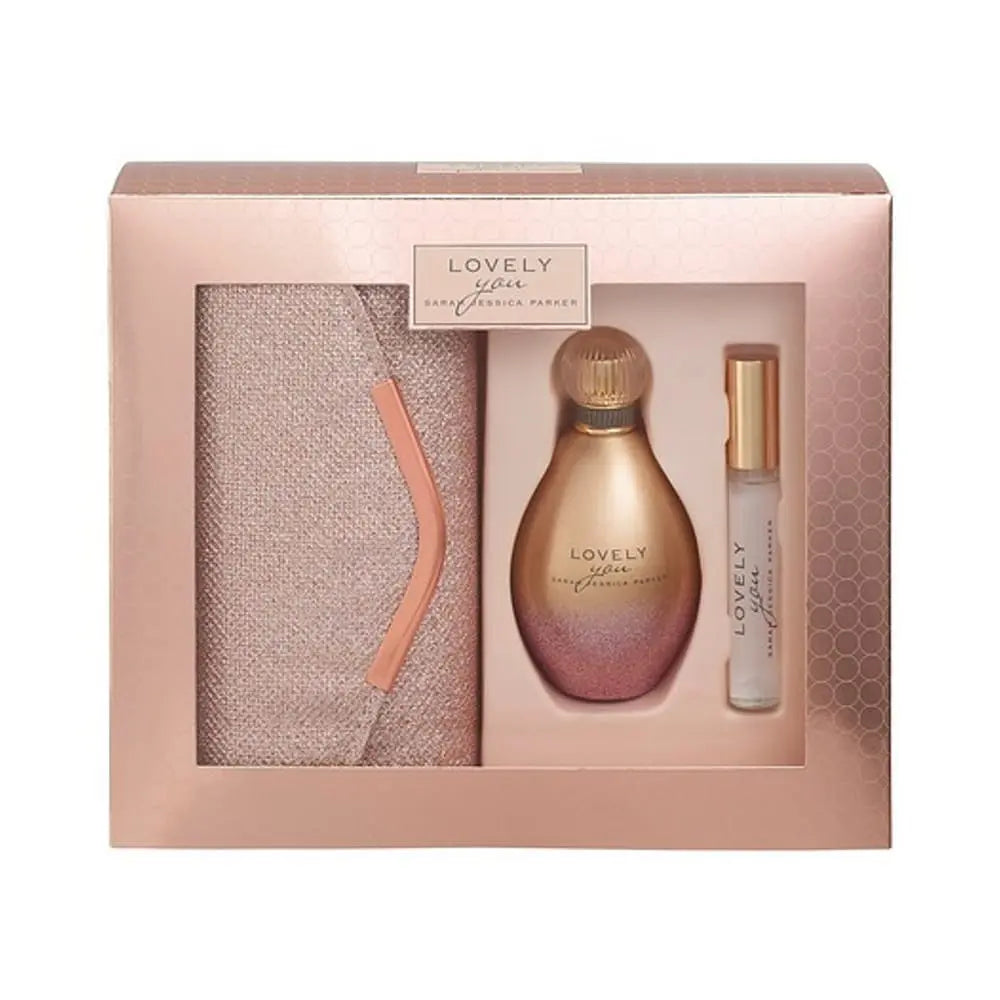 SJP LOVELY YOU EDP 100ML, ROSE CLUTCH BAG & 10ML  ROLLERBALL