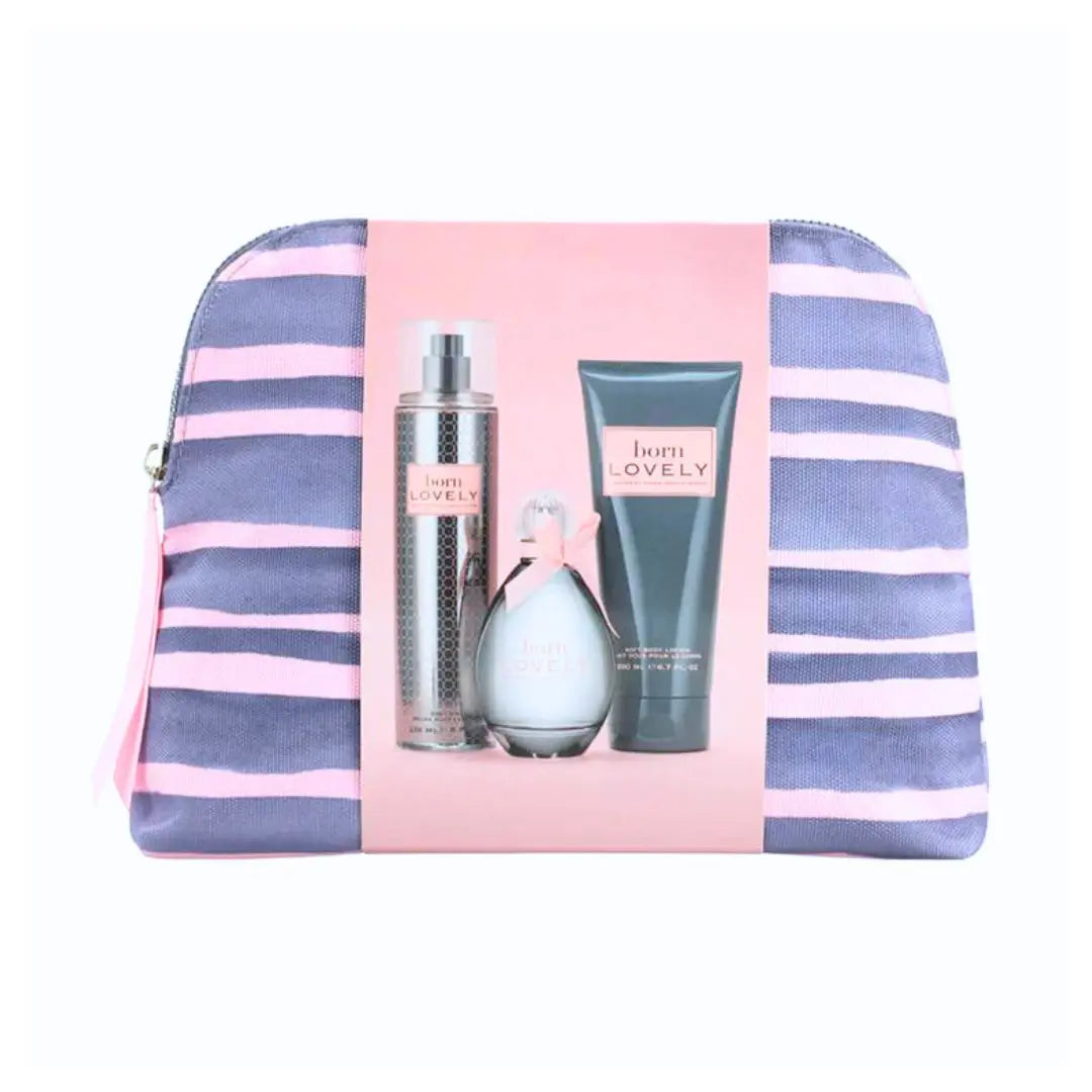 BORN LOVELY CANVAS BAG, EDP 100ML, BL 200ML & BM  236ML