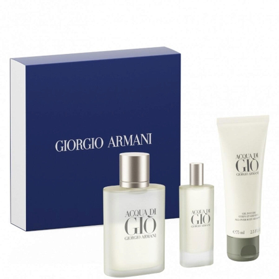 ARMANI ACQUA DI GIO HOMME SET: EDT SPRAY 100ML + 15ML + SG 75ML