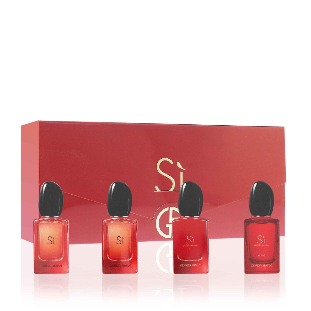 ARMANI SI 4X7ML MINI SET: SI PASSIONNE EDP SPRAY + SI PASSIONNE ECLAT EDP SPRAY + SI EDP SPRAY + SI INTENSE EDP SP