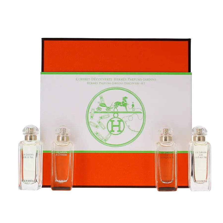 HERMES MINI SET:4x7.5ML - JARDIN A CYTHERE EDP + SUR LE NIL EDT +  JARDIN MONSIEUR EDT + SUR LA LAGUNE