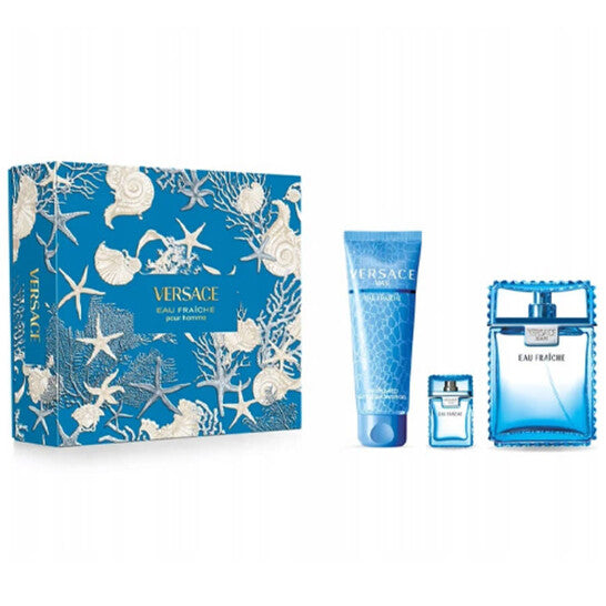 VERSACE EAU FRAICHE SET: EDT 100ML + SHOWER GEL 150ML +  + EDT 5ML